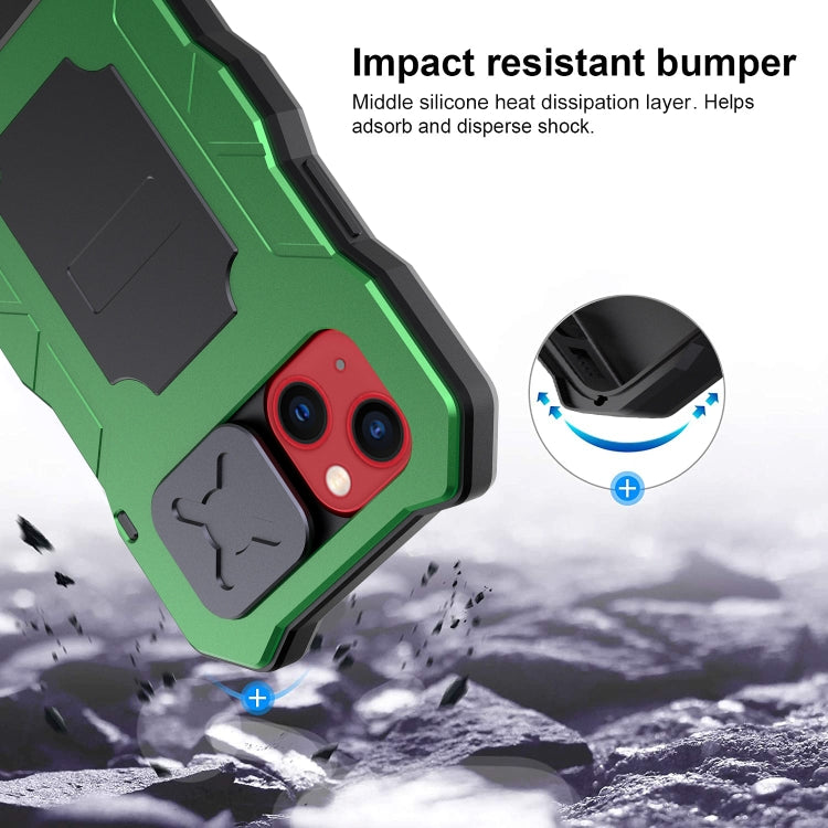 For iPhone 13 mini Camshield Shockproof Life Waterproof Dustproof Metal Case with Holder