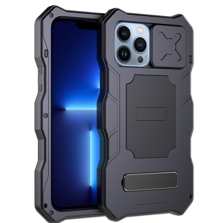 For iPhone 12 Pro Max Camshield Shockproof Life Waterproof Dustproof Metal Case with Holder