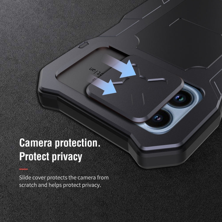 For iPhone 12 Pro Max Camshield Shockproof Life Waterproof Dustproof Metal Case with Holder