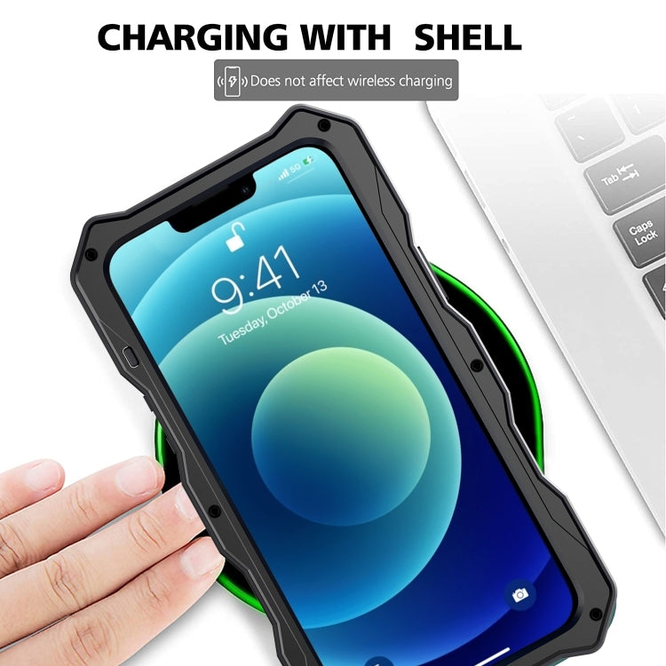 For iPhone 12 Pro Max Camshield Shockproof Life Waterproof Dustproof Metal Case with Holder
