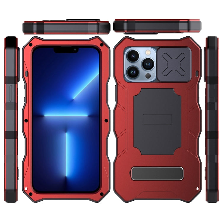 For iPhone 12 Pro Max Camshield Shockproof Life Waterproof Dustproof Metal Case with Holder