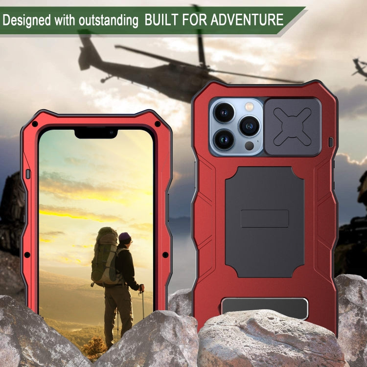 For iPhone 12 Pro Max Camshield Shockproof Life Waterproof Dustproof Metal Case with Holder