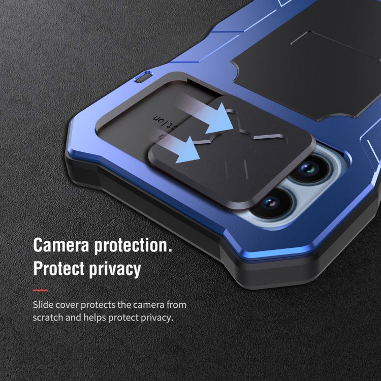 For iPhone 12 Pro Max Camshield Shockproof Life Waterproof Dustproof Metal Case with Holder