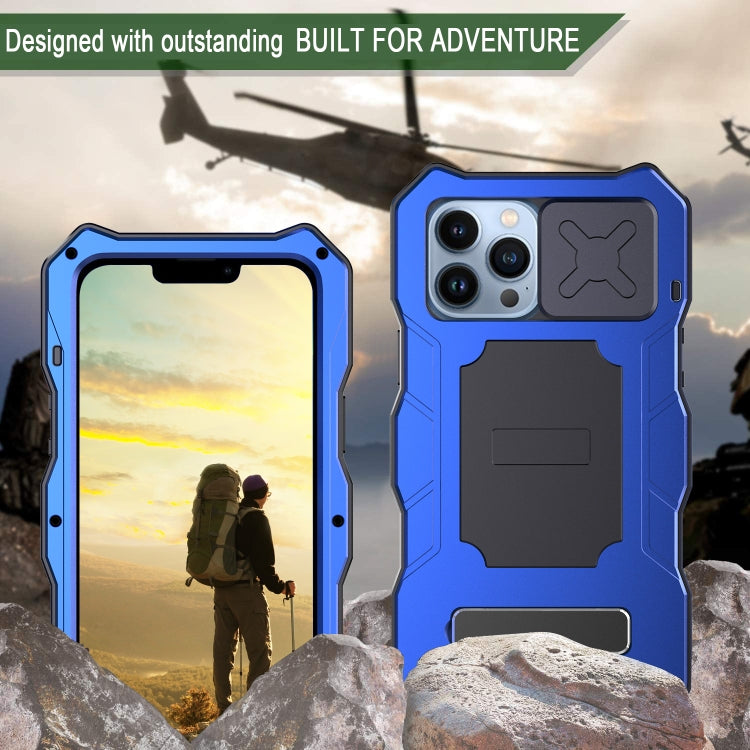 For iPhone 12 Pro Max Camshield Shockproof Life Waterproof Dustproof Metal Case with Holder