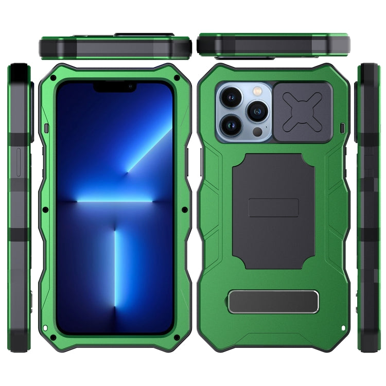For iPhone 12 Pro Max Camshield Shockproof Life Waterproof Dustproof Metal Case with Holder