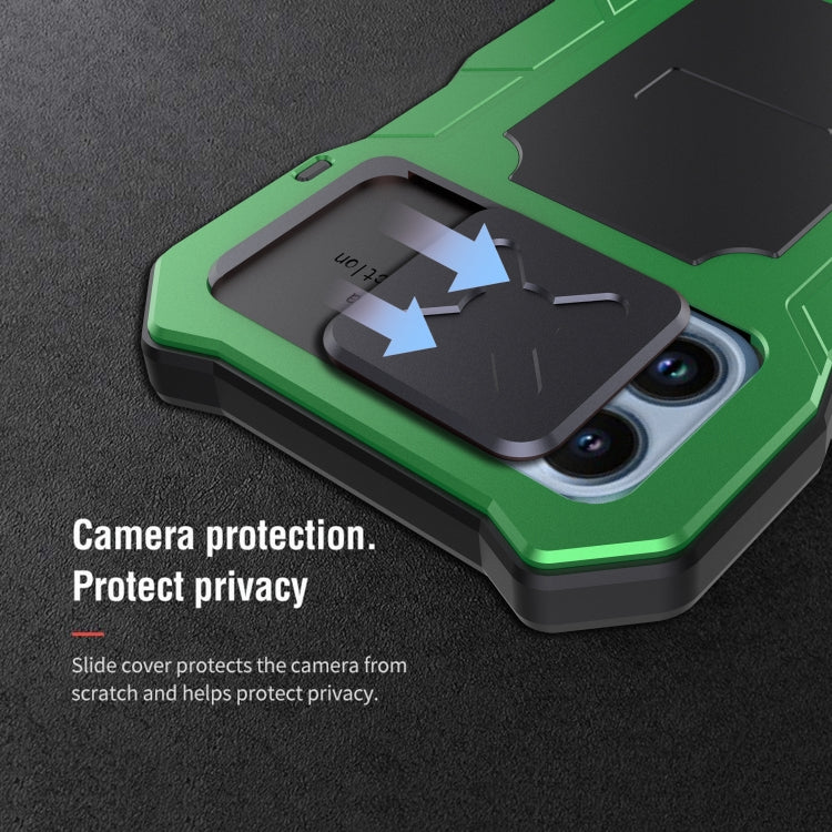 For iPhone 12 Pro Max Camshield Shockproof Life Waterproof Dustproof Metal Case with Holder