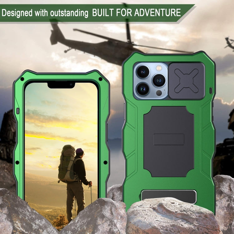 For iPhone 12 Pro Max Camshield Shockproof Life Waterproof Dustproof Metal Case with Holder