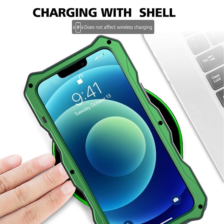 For iPhone 12 Pro Max Camshield Shockproof Life Waterproof Dustproof Metal Case with Holder