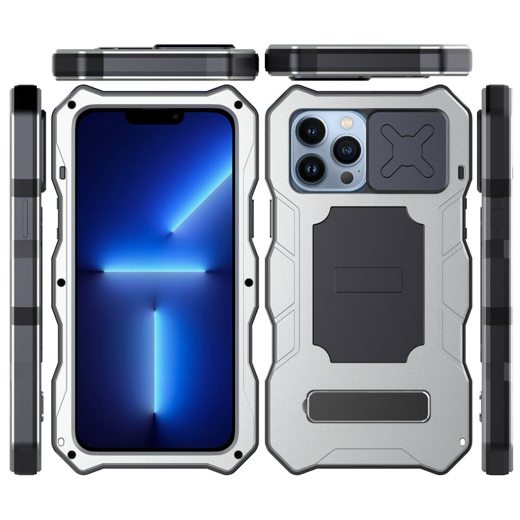 For iPhone 12 Pro Max Camshield Shockproof Life Waterproof Dustproof Metal Case with Holder