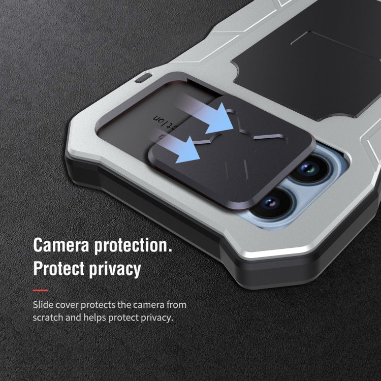 For iPhone 12 Pro Max Camshield Shockproof Life Waterproof Dustproof Metal Case with Holder