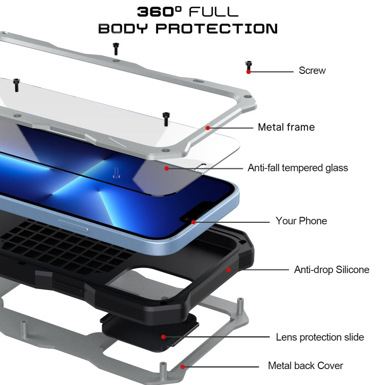 For iPhone 12 Pro Max Camshield Shockproof Life Waterproof Dustproof Metal Case with Holder