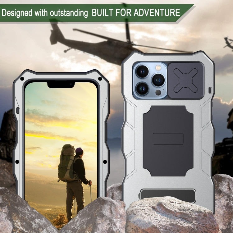 For iPhone 12 Pro Max Camshield Shockproof Life Waterproof Dustproof Metal Case with Holder