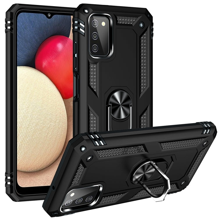 For Samsung Galaxy A03s 164mm Version Shockproof TPU + PC Protective Case with 360 Degree Rotating Holder