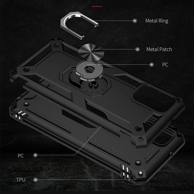 For Samsung Galaxy A03s 164mm Version Shockproof TPU + PC Protective Case with 360 Degree Rotating Holder
