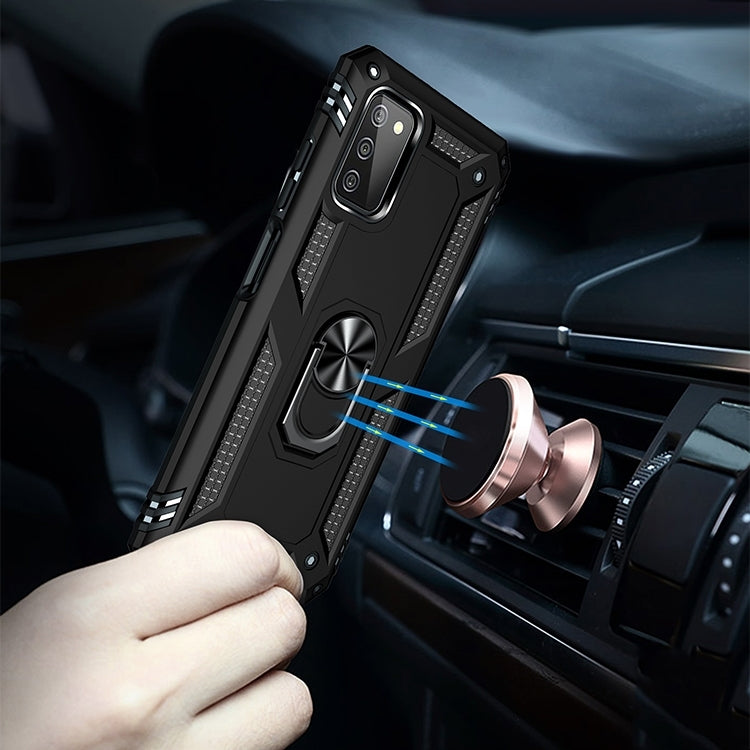For Samsung Galaxy A03s 164mm Version Shockproof TPU + PC Protective Case with 360 Degree Rotating Holder