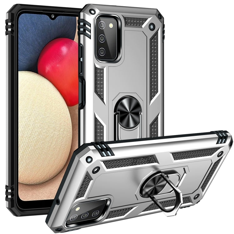 For Samsung Galaxy A03s 164mm Version Shockproof TPU + PC Protective Case with 360 Degree Rotating Holder