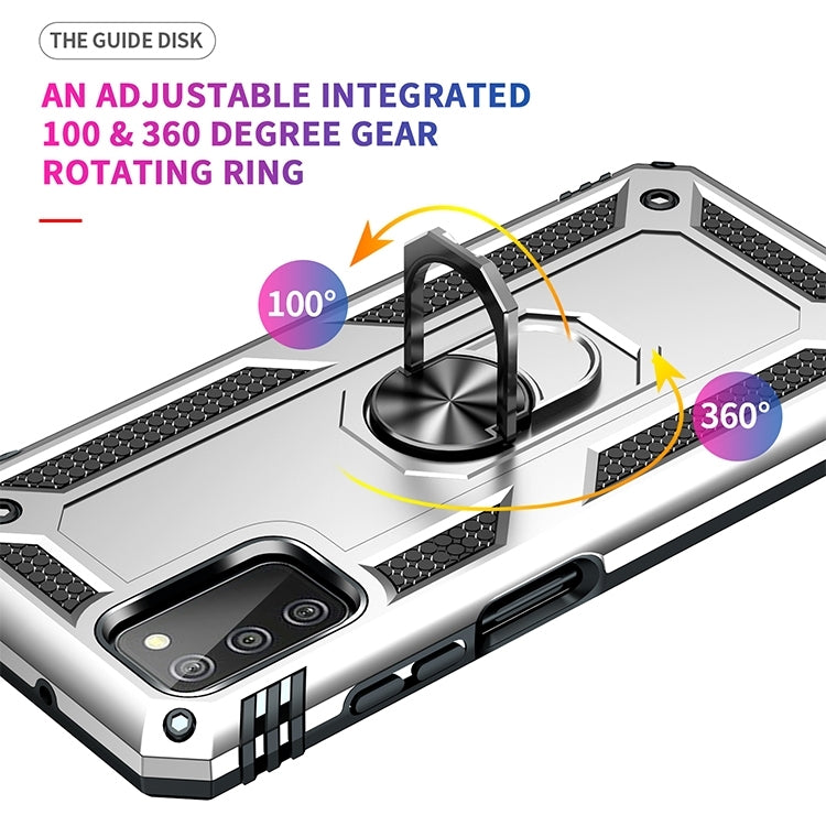 For Samsung Galaxy A03s 164mm Version Shockproof TPU + PC Protective Case with 360 Degree Rotating Holder