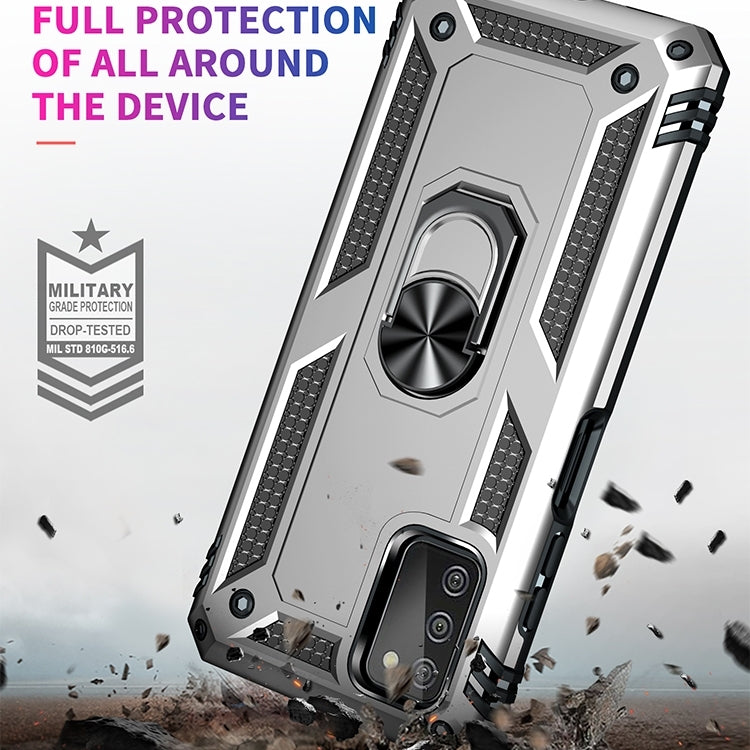 For Samsung Galaxy A03s 164mm Version Shockproof TPU + PC Protective Case with 360 Degree Rotating Holder