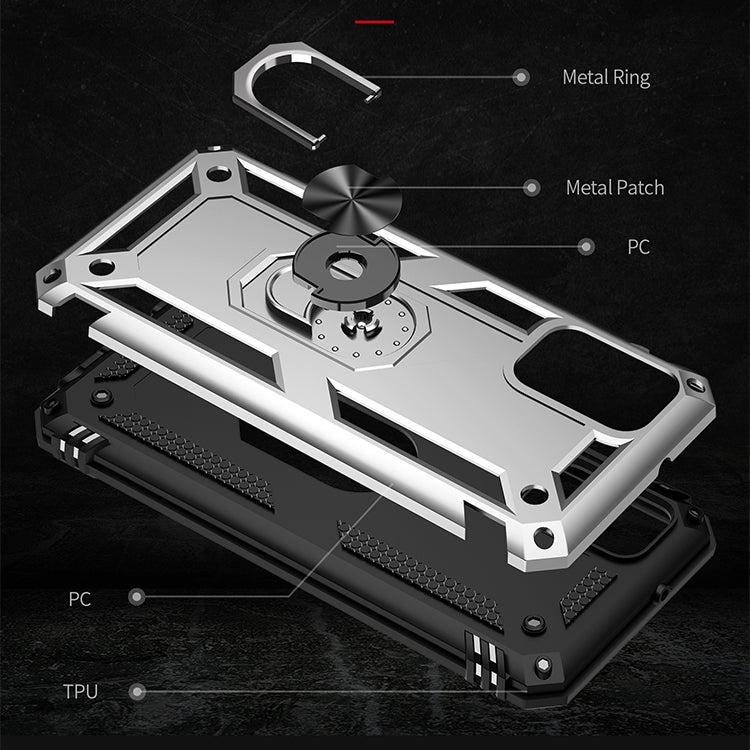 For Samsung Galaxy A03s 164mm Version Shockproof TPU + PC Protective Case with 360 Degree Rotating Holder