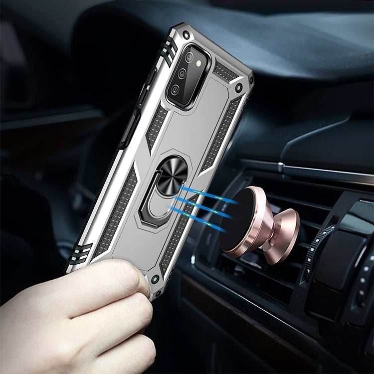 For Samsung Galaxy A03s 164mm Version Shockproof TPU + PC Protective Case with 360 Degree Rotating Holder