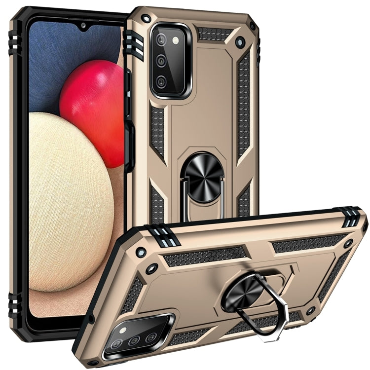 For Samsung Galaxy A03s 164mm Version Shockproof TPU + PC Protective Case with 360 Degree Rotating Holder