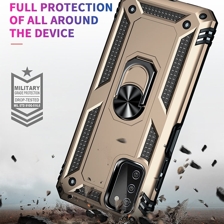 For Samsung Galaxy A03s 164mm Version Shockproof TPU + PC Protective Case with 360 Degree Rotating Holder