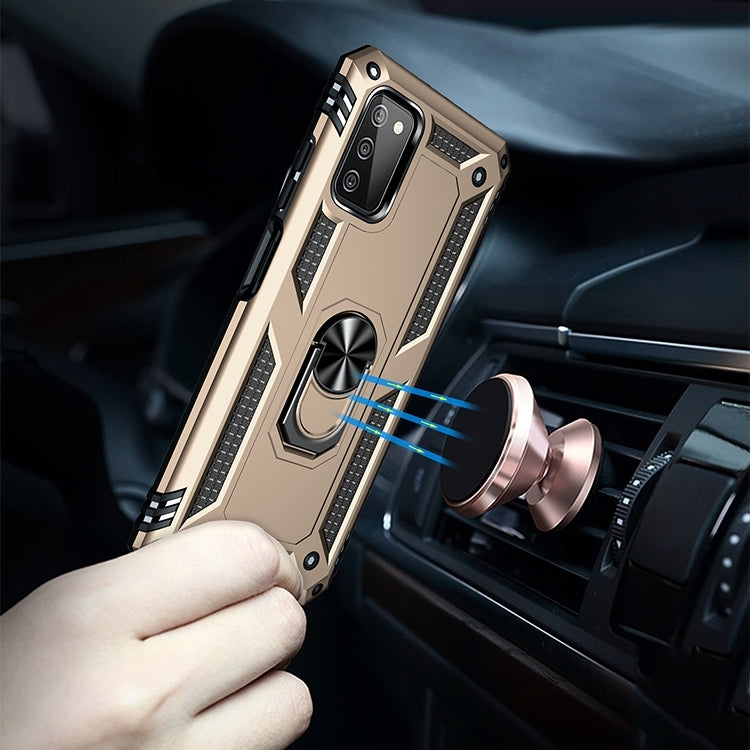 For Samsung Galaxy A03s 164mm Version Shockproof TPU + PC Protective Case with 360 Degree Rotating Holder