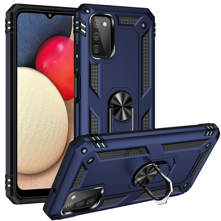 For Samsung Galaxy A03s 164mm Version Shockproof TPU + PC Protective Case with 360 Degree Rotating Holder