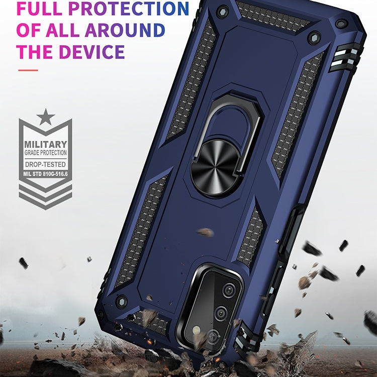 For Samsung Galaxy A03s 164mm Version Shockproof TPU + PC Protective Case with 360 Degree Rotating Holder