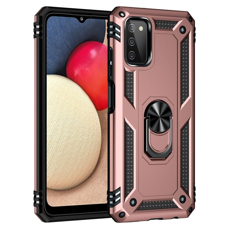 For Samsung Galaxy A03s 164mm Version Shockproof TPU + PC Protective Case with 360 Degree Rotating Holder