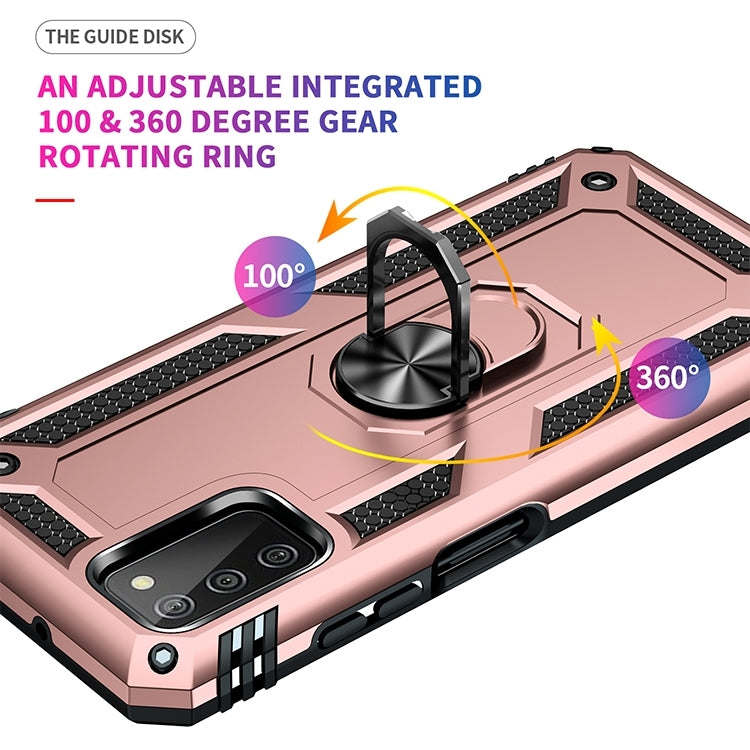 For Samsung Galaxy A03s 164mm Version Shockproof TPU + PC Protective Case with 360 Degree Rotating Holder