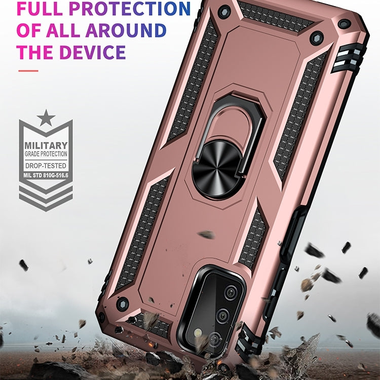 For Samsung Galaxy A03s 164mm Version Shockproof TPU + PC Protective Case with 360 Degree Rotating Holder
