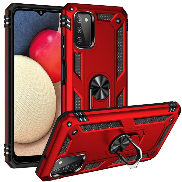 For Samsung Galaxy A03s 164mm Version Shockproof TPU + PC Protective Case with 360 Degree Rotating Holder