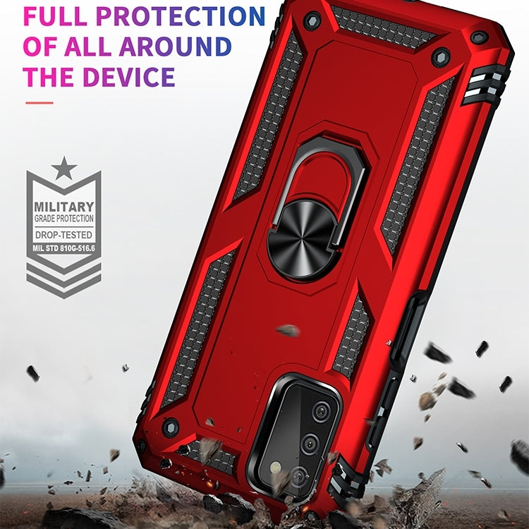 For Samsung Galaxy A03s 164mm Version Shockproof TPU + PC Protective Case with 360 Degree Rotating Holder
