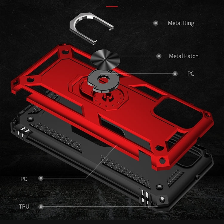 For Samsung Galaxy A03s 164mm Version Shockproof TPU + PC Protective Case with 360 Degree Rotating Holder