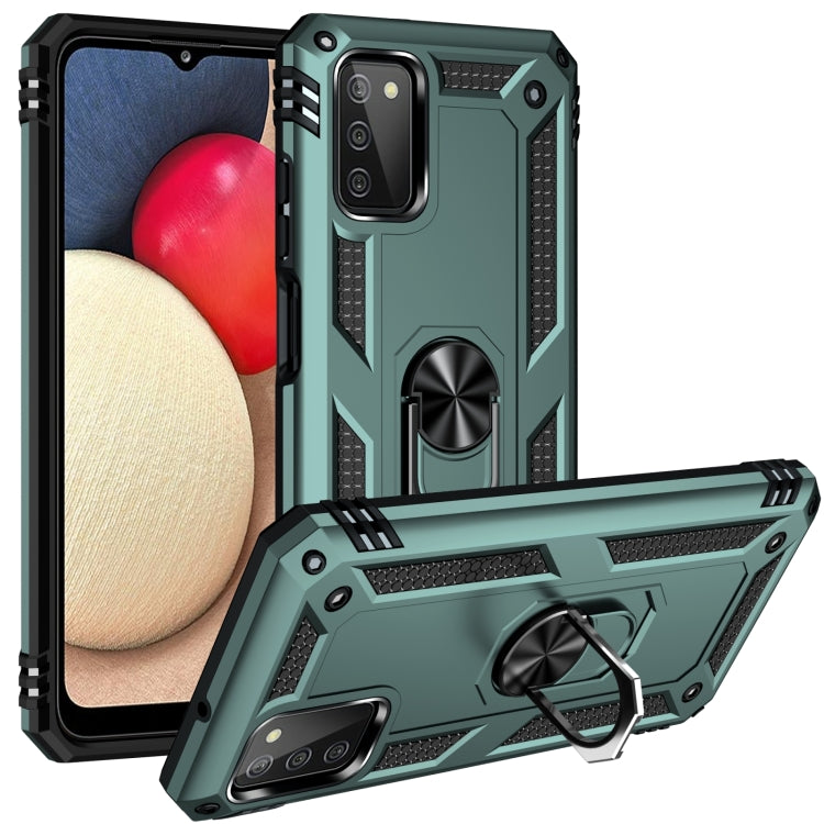 For Samsung Galaxy A03s 164mm Version Shockproof TPU + PC Protective Case with 360 Degree Rotating Holder