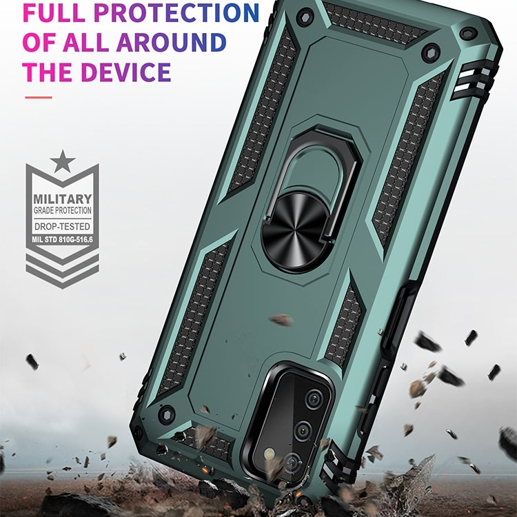 For Samsung Galaxy A03s 164mm Version Shockproof TPU + PC Protective Case with 360 Degree Rotating Holder
