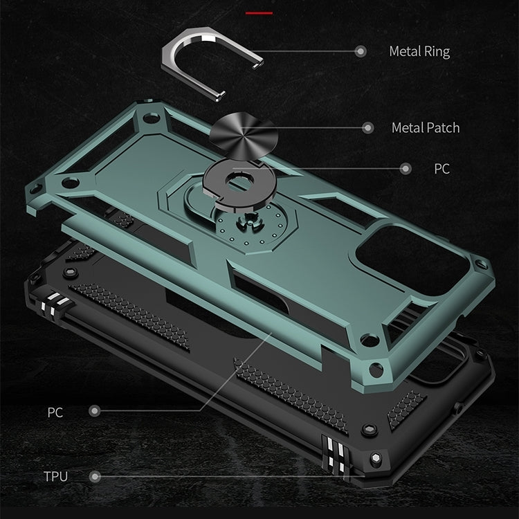 For Samsung Galaxy A03s 164mm Version Shockproof TPU + PC Protective Case with 360 Degree Rotating Holder