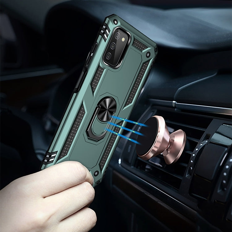 For Samsung Galaxy A03s 164mm Version Shockproof TPU + PC Protective Case with 360 Degree Rotating Holder