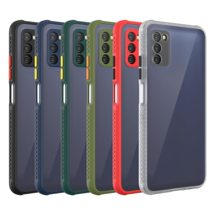 For Samsung Galaxy A03s 166mm Michelin Tires Texture Acrylic + TPU Shockproof Phone Case