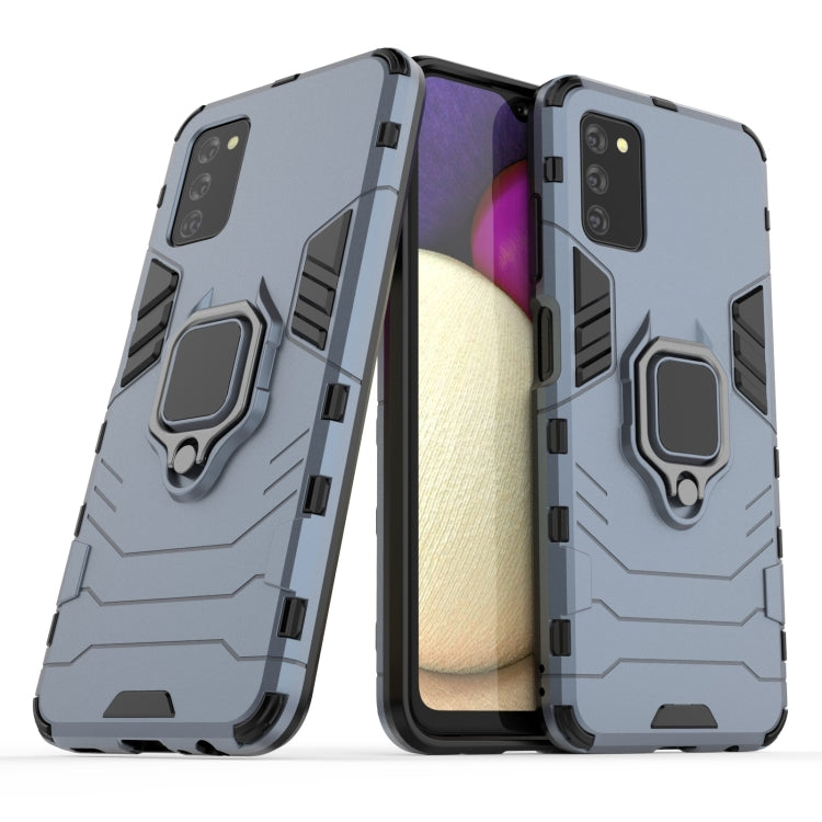 For Samsung Galaxy A03s 166mm PC + TPU Shockproof Phone Case with Magnetic Ring Holder