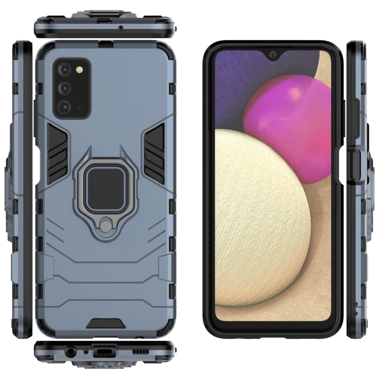 For Samsung Galaxy A03s 166mm PC + TPU Shockproof Phone Case with Magnetic Ring Holder