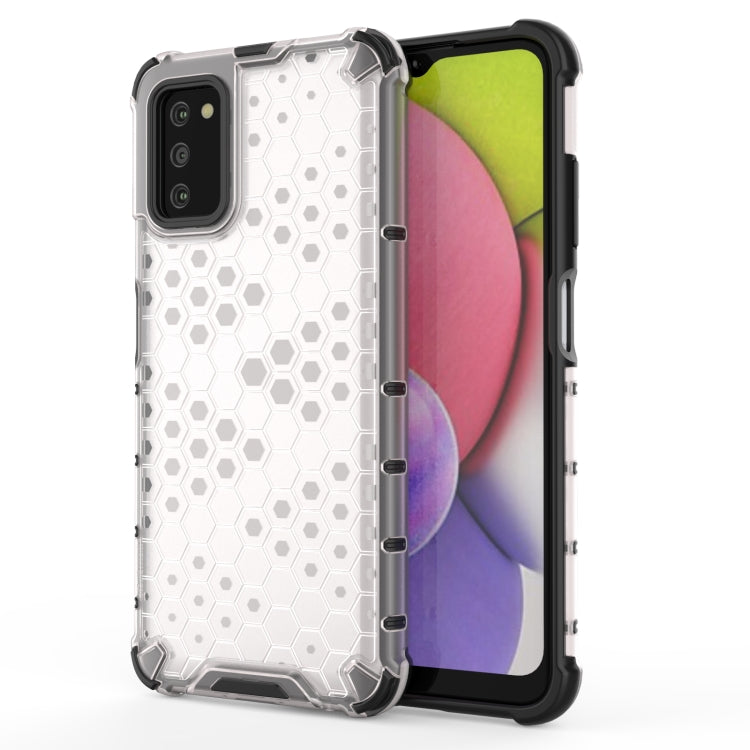 For Samsung Galaxy A03s 166mm Shockproof Honeycomb PC + TPU Phone Case