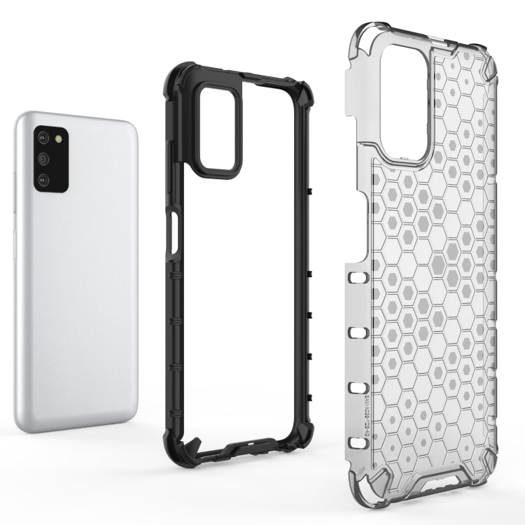 For Samsung Galaxy A03s 166mm Shockproof Honeycomb PC + TPU Phone Case