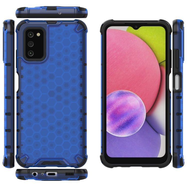 For Samsung Galaxy A03s 166mm Shockproof Honeycomb PC + TPU Phone Case