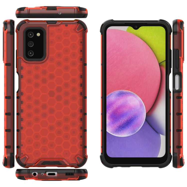 For Samsung Galaxy A03s 166mm Shockproof Honeycomb PC + TPU Phone Case