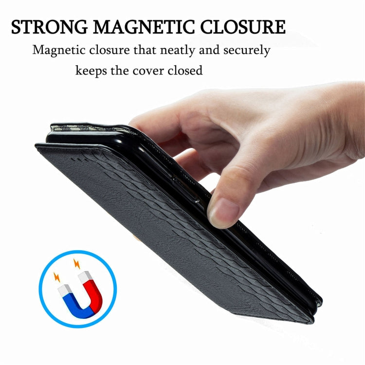 For Doogee N40 Pro Cubic Grid Pressed Horizontal Flip Magnetic Leather Case with Holder & Card Slots & Wallet
