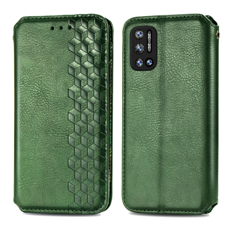 For Doogee N40 Pro Cubic Grid Pressed Horizontal Flip Magnetic Leather Case with Holder & Card Slots & Wallet