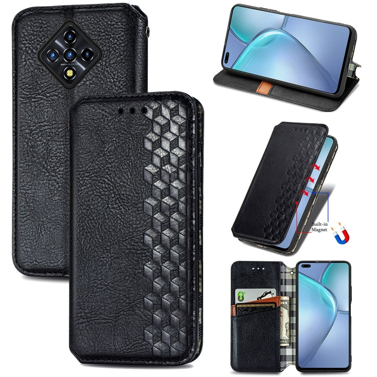 For Infinix Zero 8 Cubic Grid Pressed Horizontal Flip Magnetic Leather Case with Holder & Card Slots & Wallet