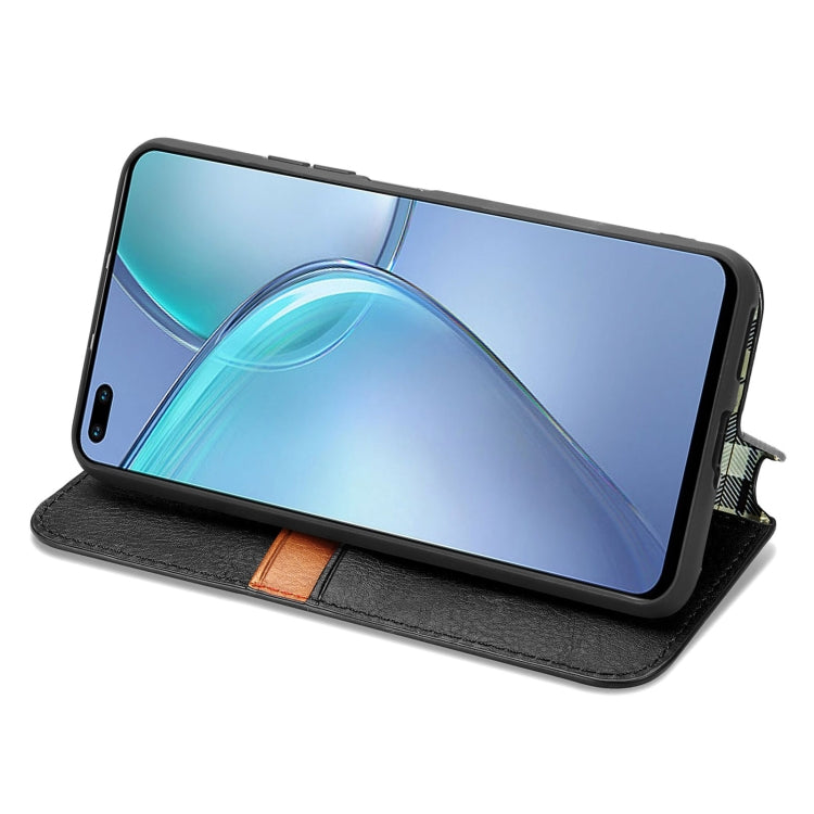 For Infinix Zero 8 Cubic Grid Pressed Horizontal Flip Magnetic Leather Case with Holder & Card Slots & Wallet